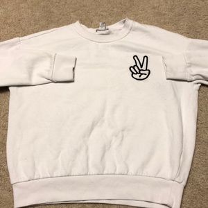 Peace crew neck sweater